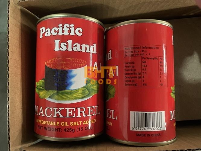 Canned Mackerel Fish In vegetable Oil 425g
