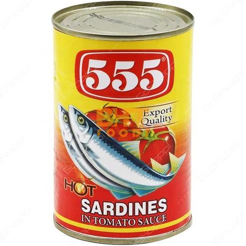 555 Sardines in Tomato Sauce - Hot