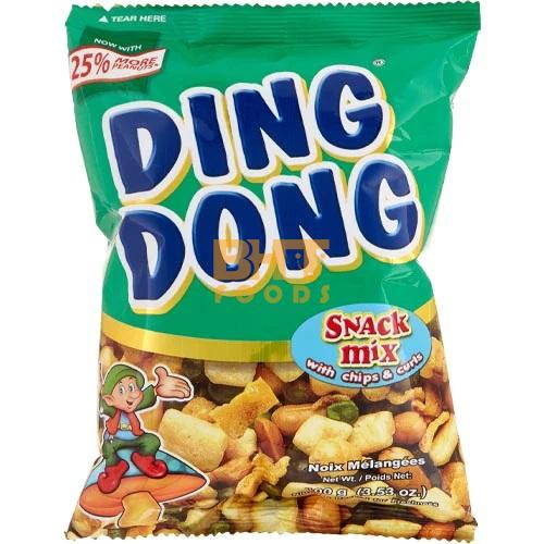 Ding Dong - Snack Mix with Chips and Curls (GREEN) - 100 G