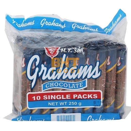 M.Y. San - Grahams - Chocolate - 10 Single Packs - 250 G