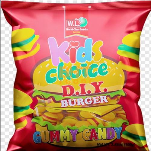 KIDS CHOICE D.I.Y. BURGER GUMMY CANDY 100G