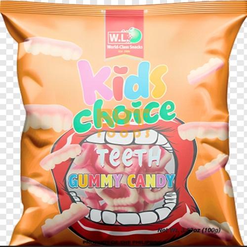 KIDS CHOICE TEETH GUMMY CANDY 100G