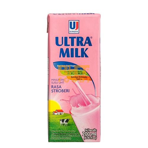 Ultra Milk UHT 200ml Strawberry Flavor 