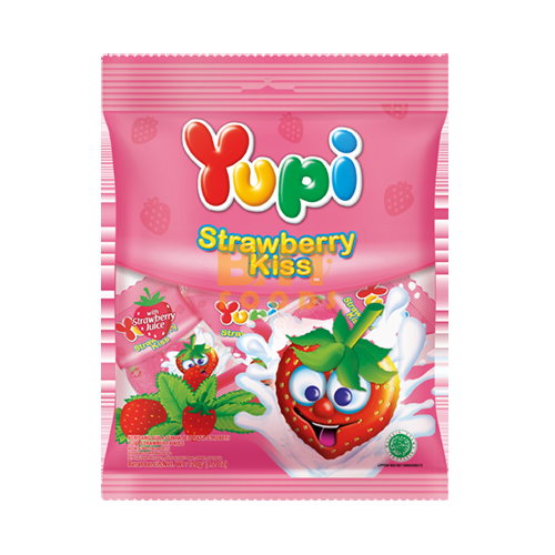 Yupi Gummy Candies 45gr Strawberry Kiss 