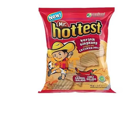 Mr. Hottest Cassava Chips 70gr Chili Balado Spicy Food Flavor
